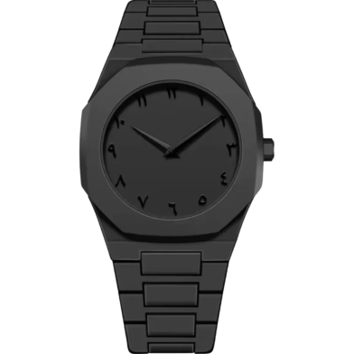 Men's black Arabic dial quartz wristwatch by WhirlBD with matte finish and 3ATM waterproof feature.