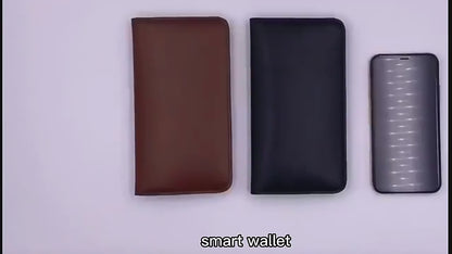 PU Leather Wallet with Wireless Power Bank - Multifunctional Card Holder