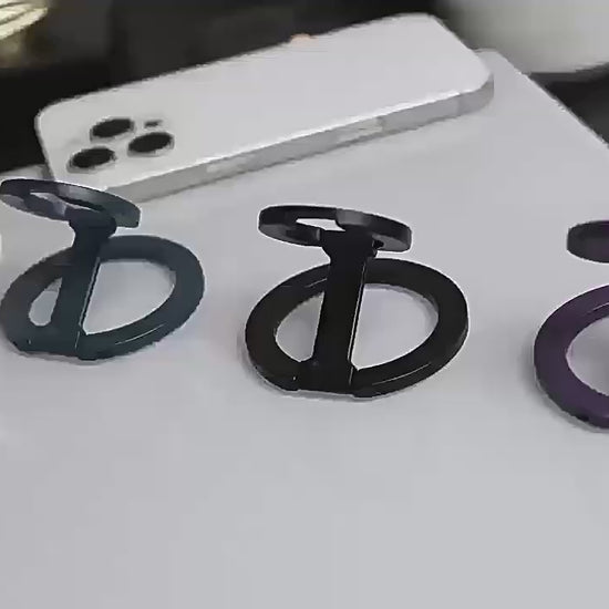 Premium magnetic phone ring holder with powerful N52 magnet and foldable metal design