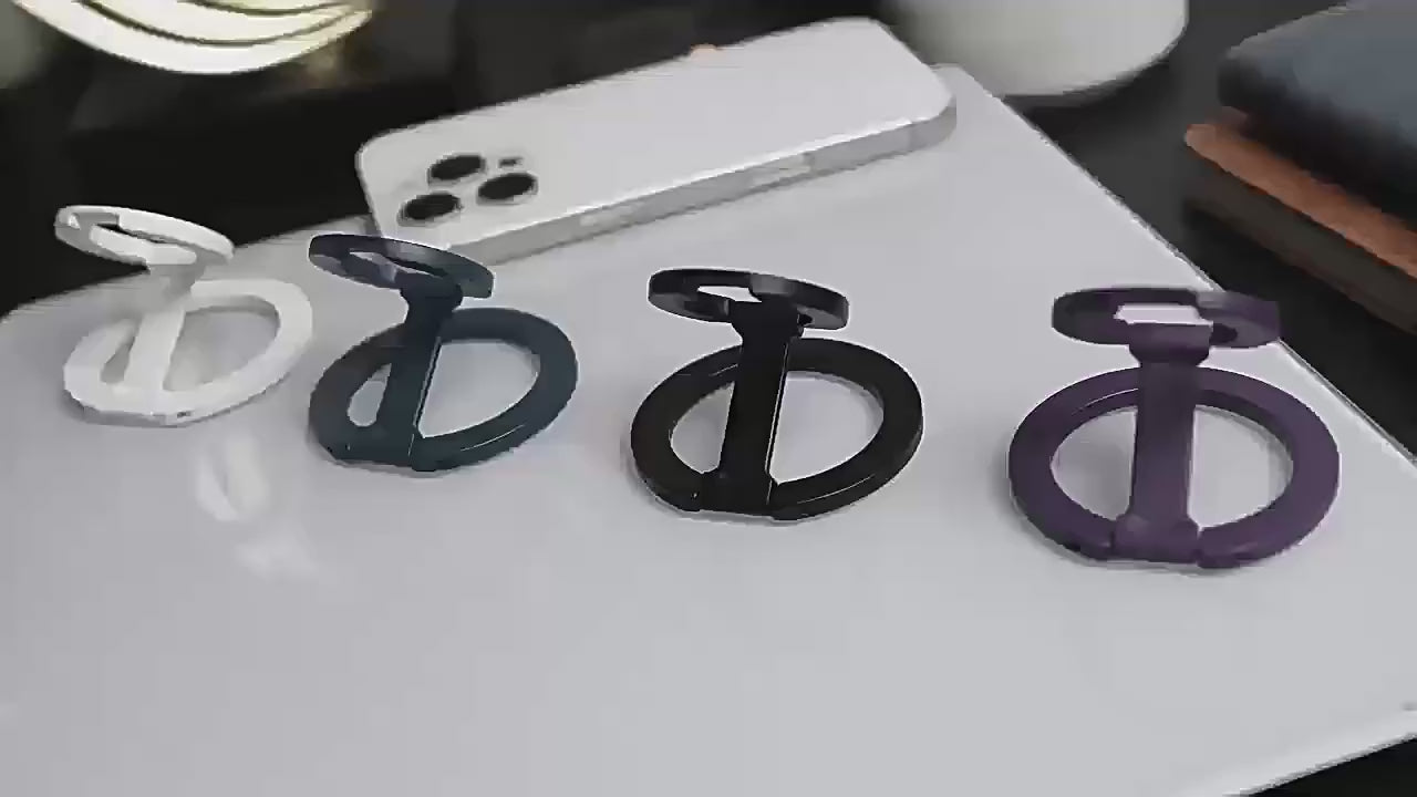Premium magnetic phone ring holder with powerful N52 magnet and foldable metal design